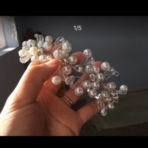 New Wedding Pearl Stone Bridal Hairpiece Tiara